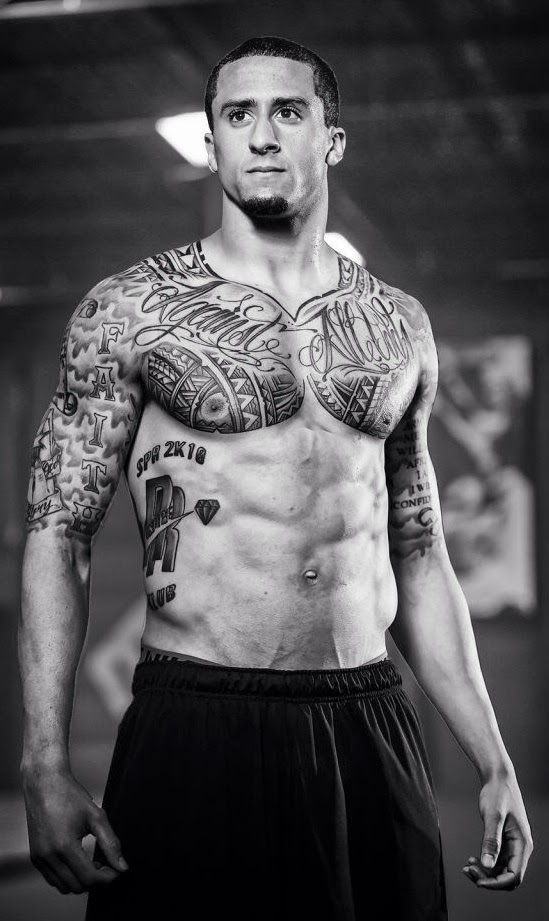 Colin Kaepernick Shirtless Tattoo Stack Magazine