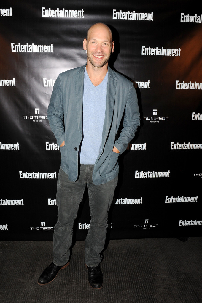 Corey Stoll mixes colors in a similar scheme for a casual look for Entertainment Weekly's Toronto Must List Party.