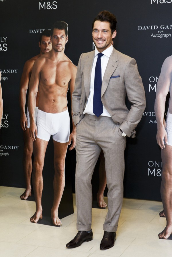 David Gandy Poses with Shirtless Underwear Cut-Outs at Marks & Spencer ...