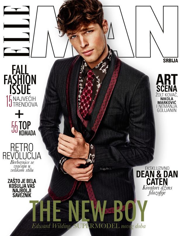 Edward Wilding Covers Elle Man Serbia September 2014 Issue