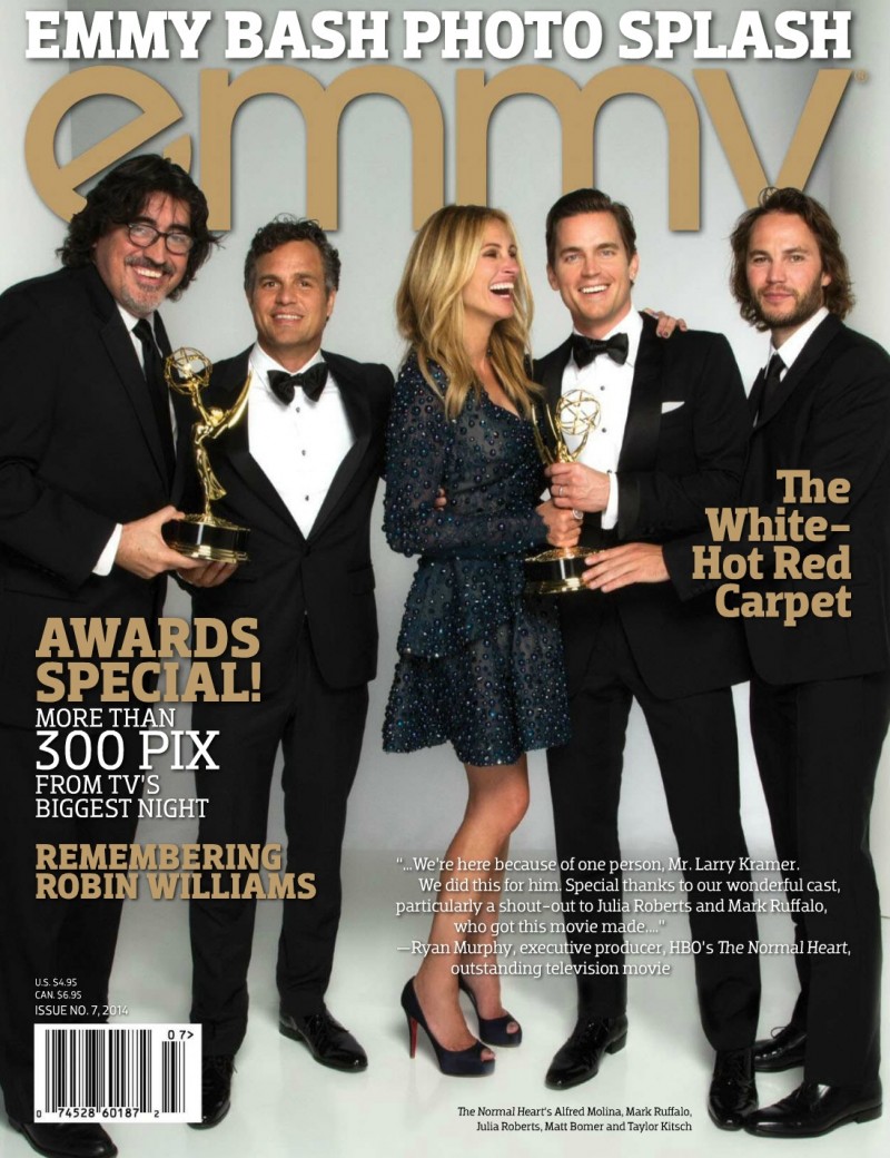 Alfred Molina, Mark Ruffalo, Julia Roberts, Matt Bomer and Taylor Kitsch of 'The Normal Heart' cover Emmy Magazine