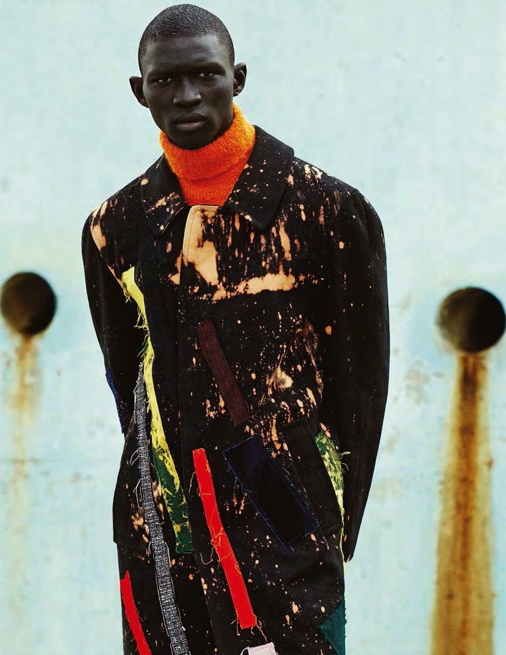 Fernando Cabral Models Raf Simons x Sterling Ruby Fall 2014 Collection for GQ Style Germany