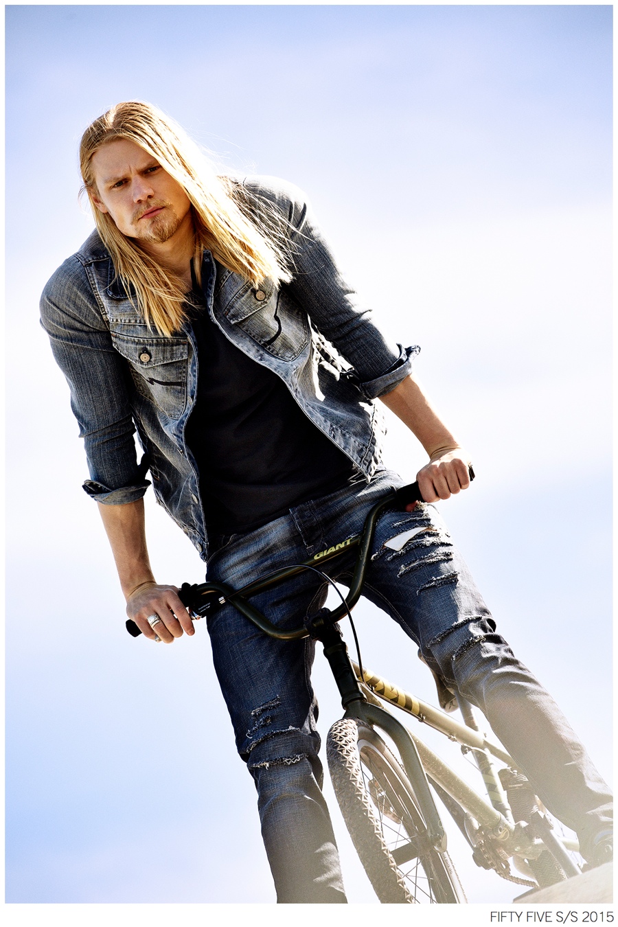 Caspar Peteus Models Denim for Fifty Five Spring/Summer 2015