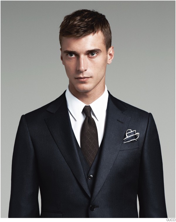 Clément Chabernaud Models Gucci Men’s Tailoring Suit Collection | The ...
