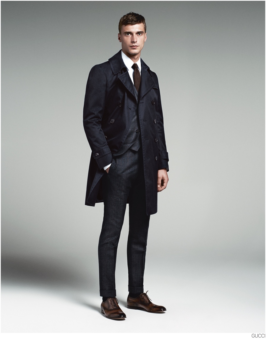 Clément Chabernaud Models Gucci Men’s Tailoring Suit Collection | The ...