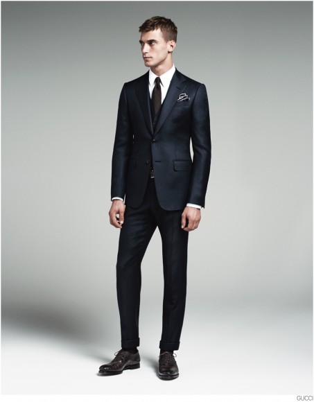 Clément Chabernaud Models Gucci Men's Tailoring Suit Collection – The ...