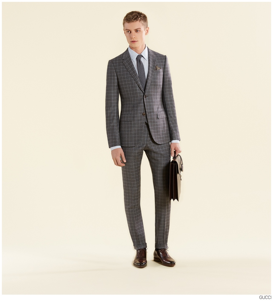 Janis Ancens Models Gucci Tailoring Fall/Winter 2014 Collection
