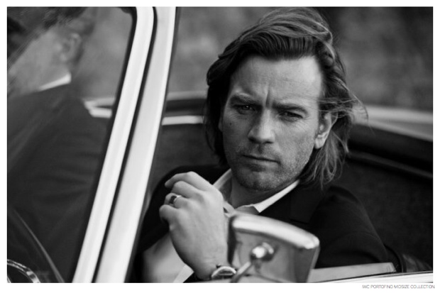 Ewan McGregor takes a drive for the luxe black & white campaign.