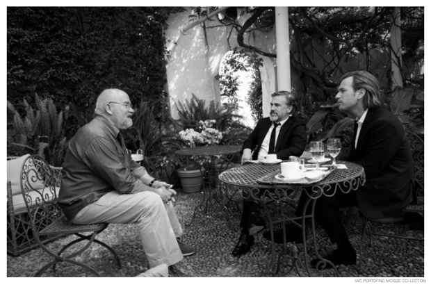 Christoph Waltz and Ewan McGregor catch up with photographer Peter Lindbergh behind the scenes.