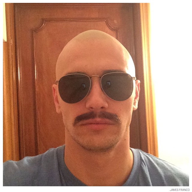 James Franco, one of the best brand ambassadors, models a pair of shades from Gucci » In Other News, James Franco is Now Bald, Really Bald James Franco, one of the best brand ambassadors, models a pair of shades from Gucci