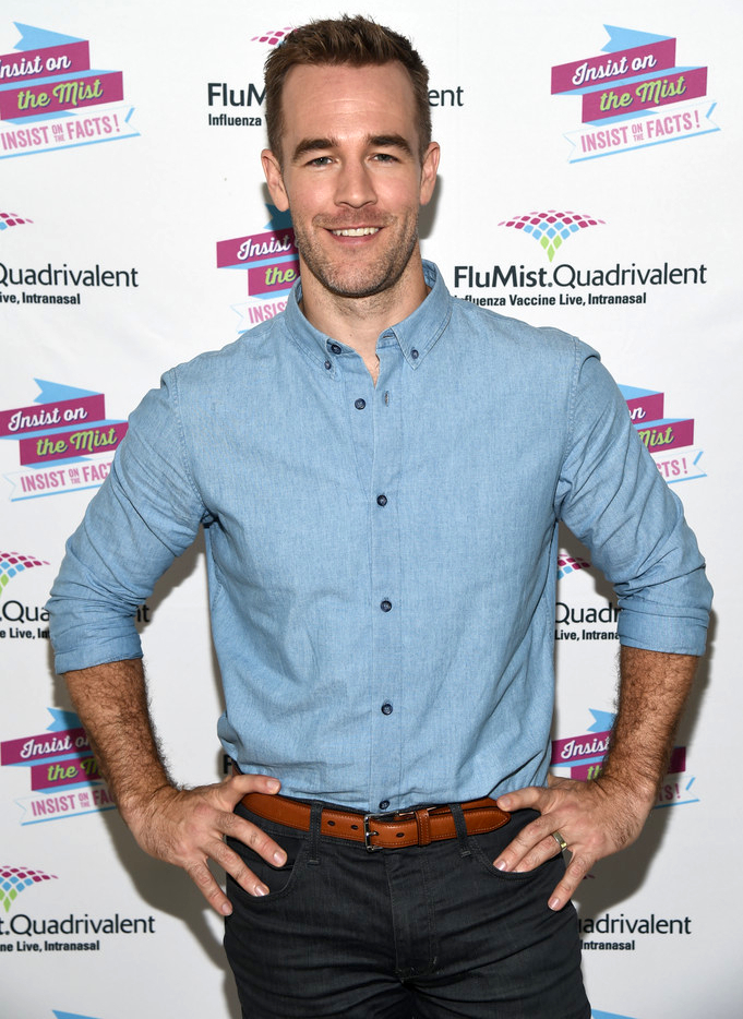 Attending a FluMist Quadrivalent event on September 15th to film a campaign video, actor James Van Der Beek cleaned up nicely in a double-denim ensemble, finished with a smart brown leather belt.