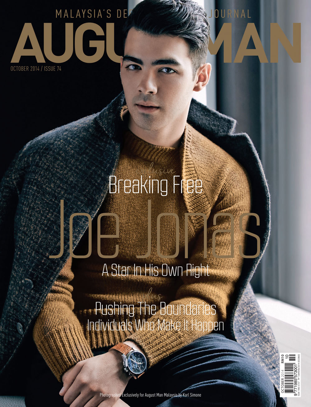 Joe Jonas Covers August Man Malaysia October 2014 Issue