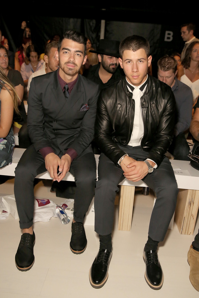 Joe + Nick Jonas Sit Front Row in Style at New York Fashion Week