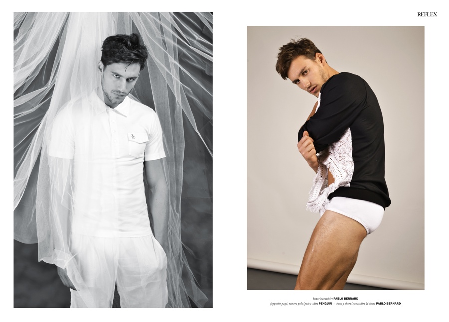 Mariano Ontañon Models White Looks for Reflex Homme Cover Story