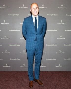 Matt Lauer1 wears MTM Ermenegildo Zegna 9.9.14