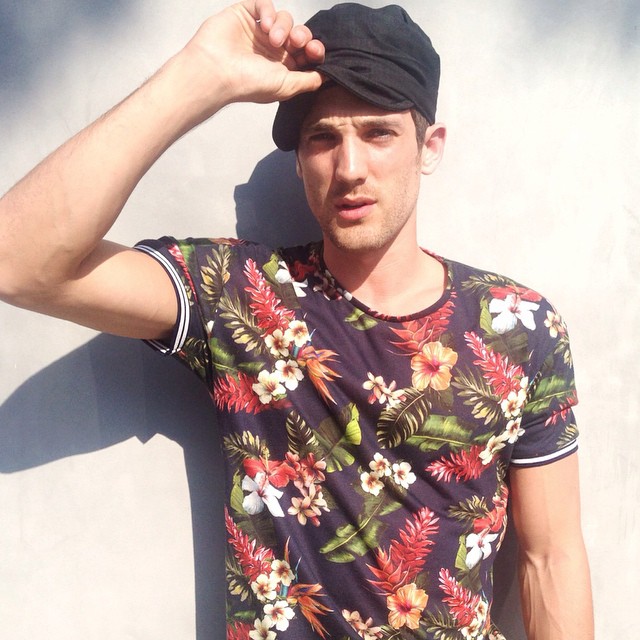Max Rogers is all about his floral print t-shirt.