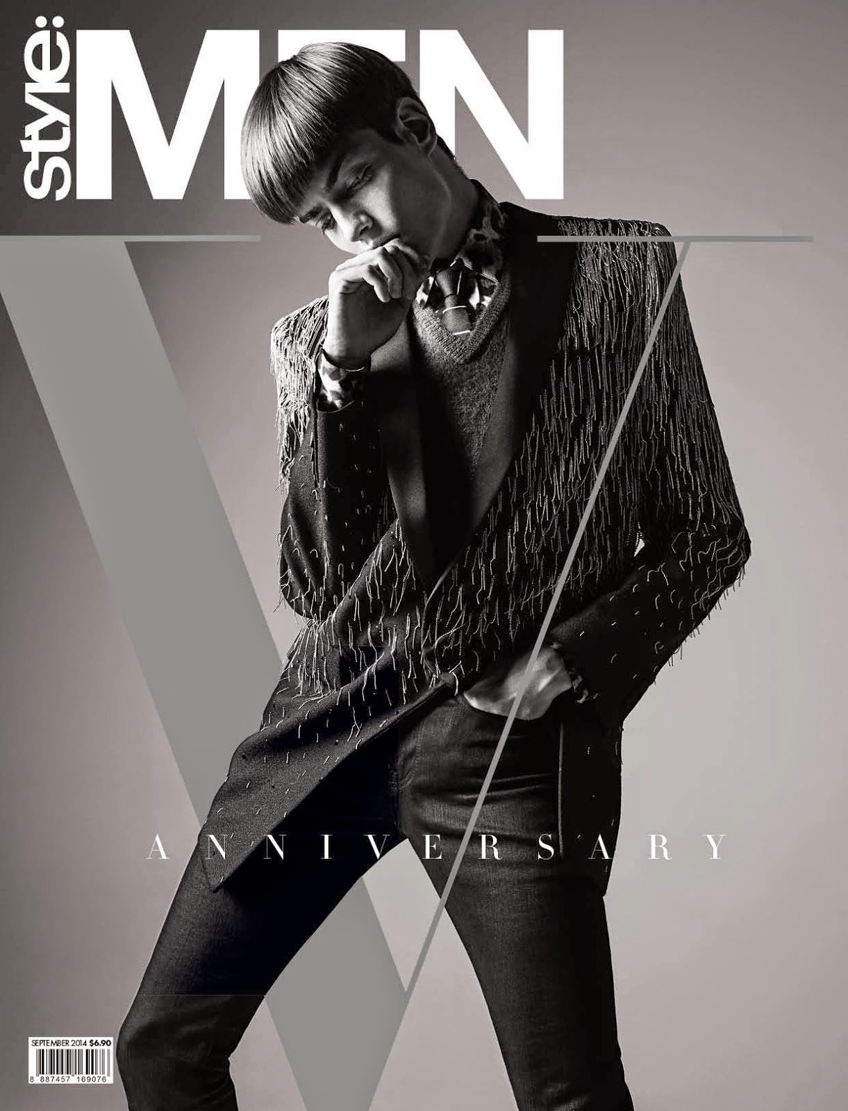 Pawel Bednarek Models Saint Laurent for Style: Men September 2014 Cover