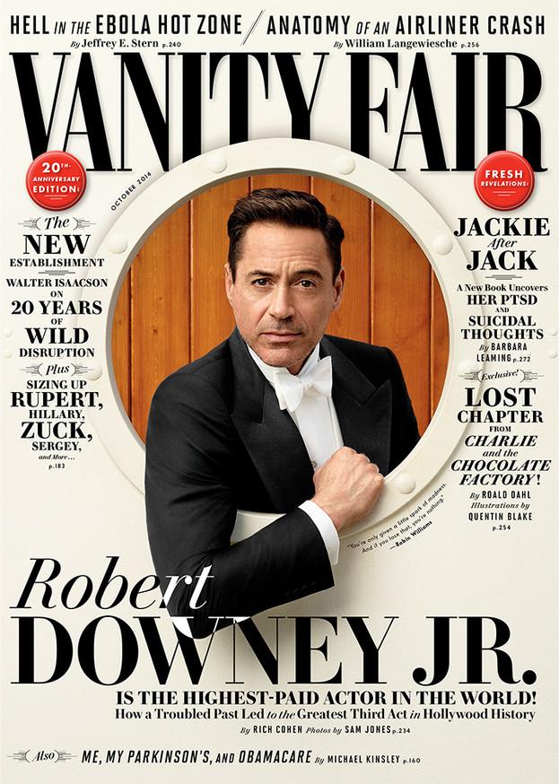 Robert Downey Jr Vanity Fair October 2014 Cover