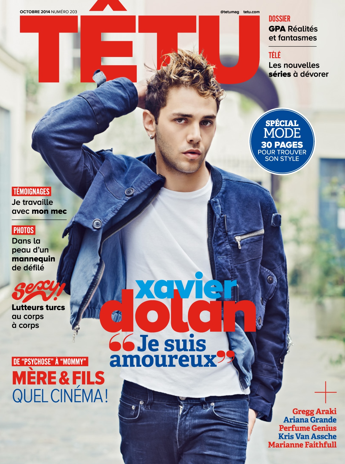 Xavier Dolan Covers Tetu October 2014 Issue