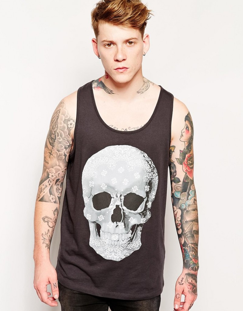 ASOS Bandana Skull Print Tank