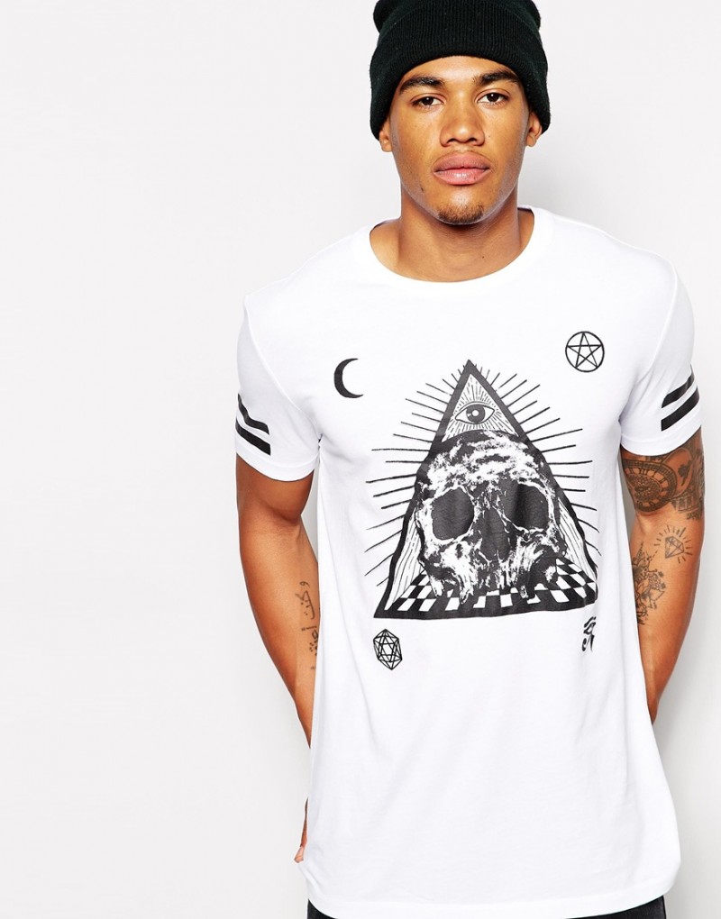 ASOS Skull Triangle Print T-Shirt