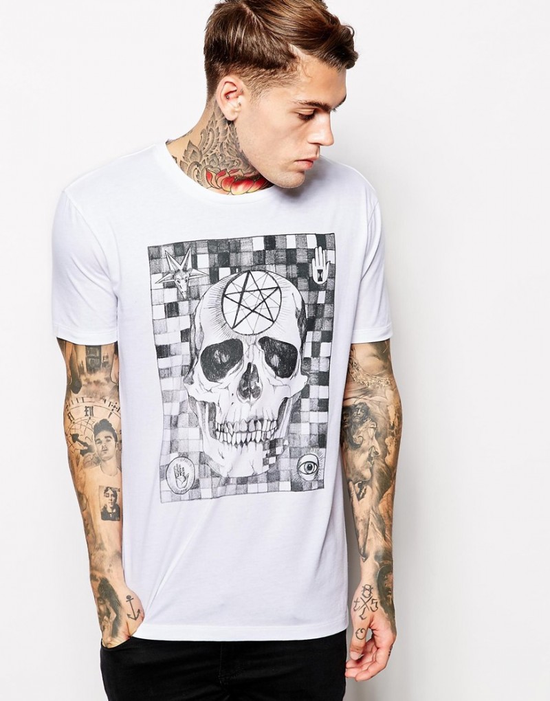 ASOS T-Shirt with Halloween Skull Print