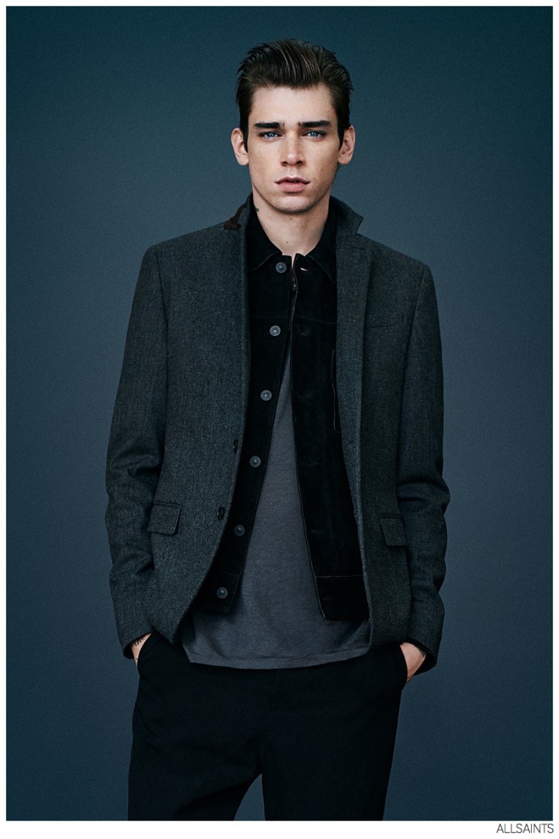 Cole Mohr Models Fall 2014 AllSaints Fashions | The Fashionisto