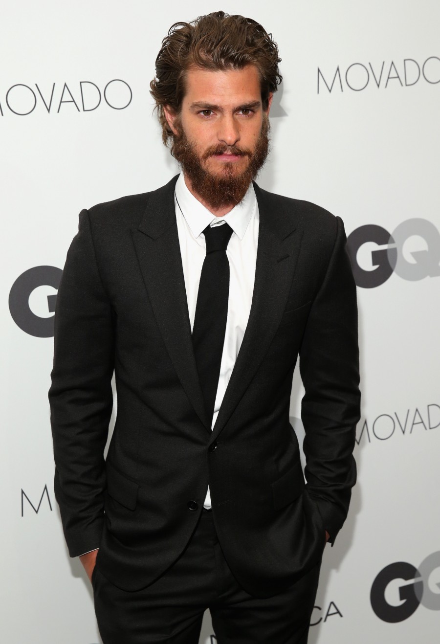 Andrew Garfield's beard may be rugged but his black Dior Homme suit was another story. Garfield was honored for his support of Worldwide Orphans and Youth Mentoring Connection.