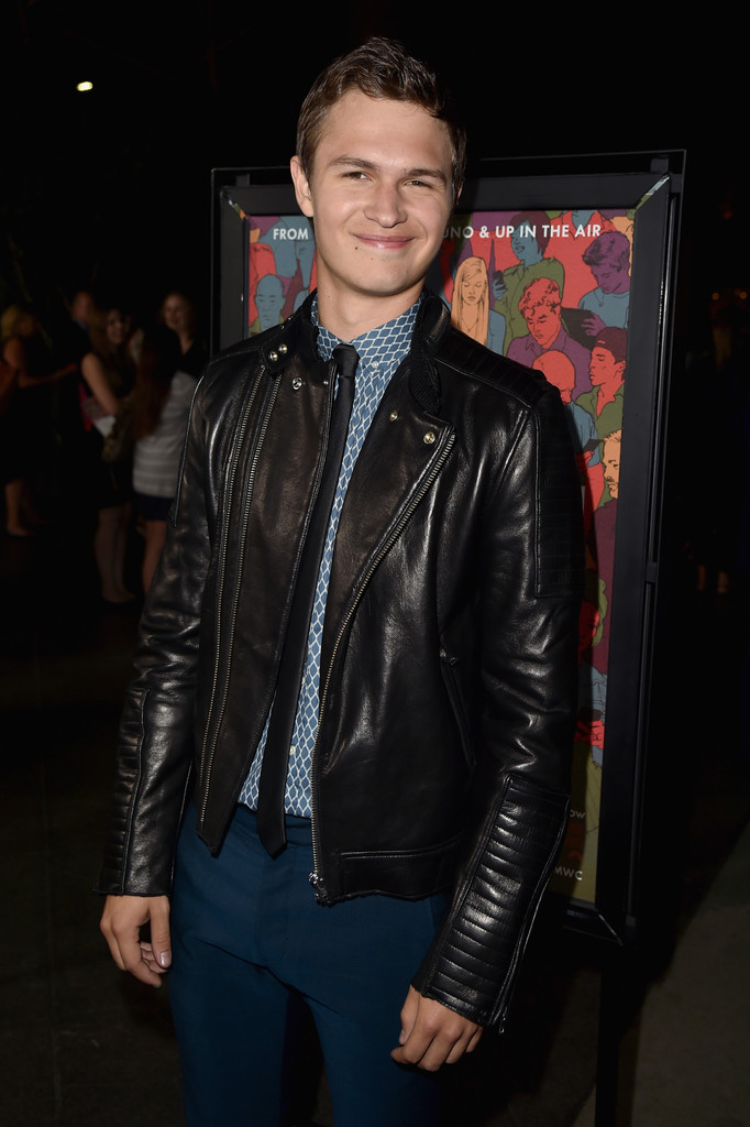 Ansel Elgort Leather Jacket 001