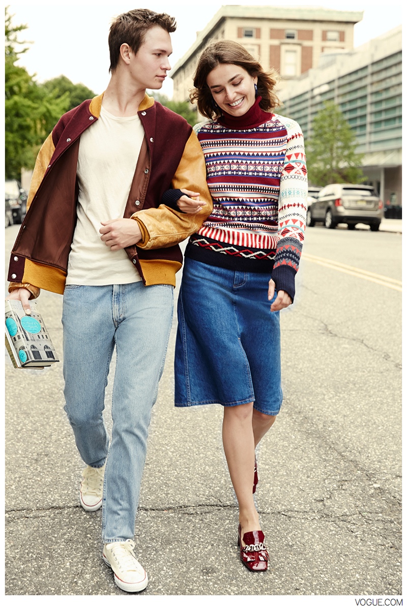 Ansel Elgort Embraces Ivy League Styles for Vogue