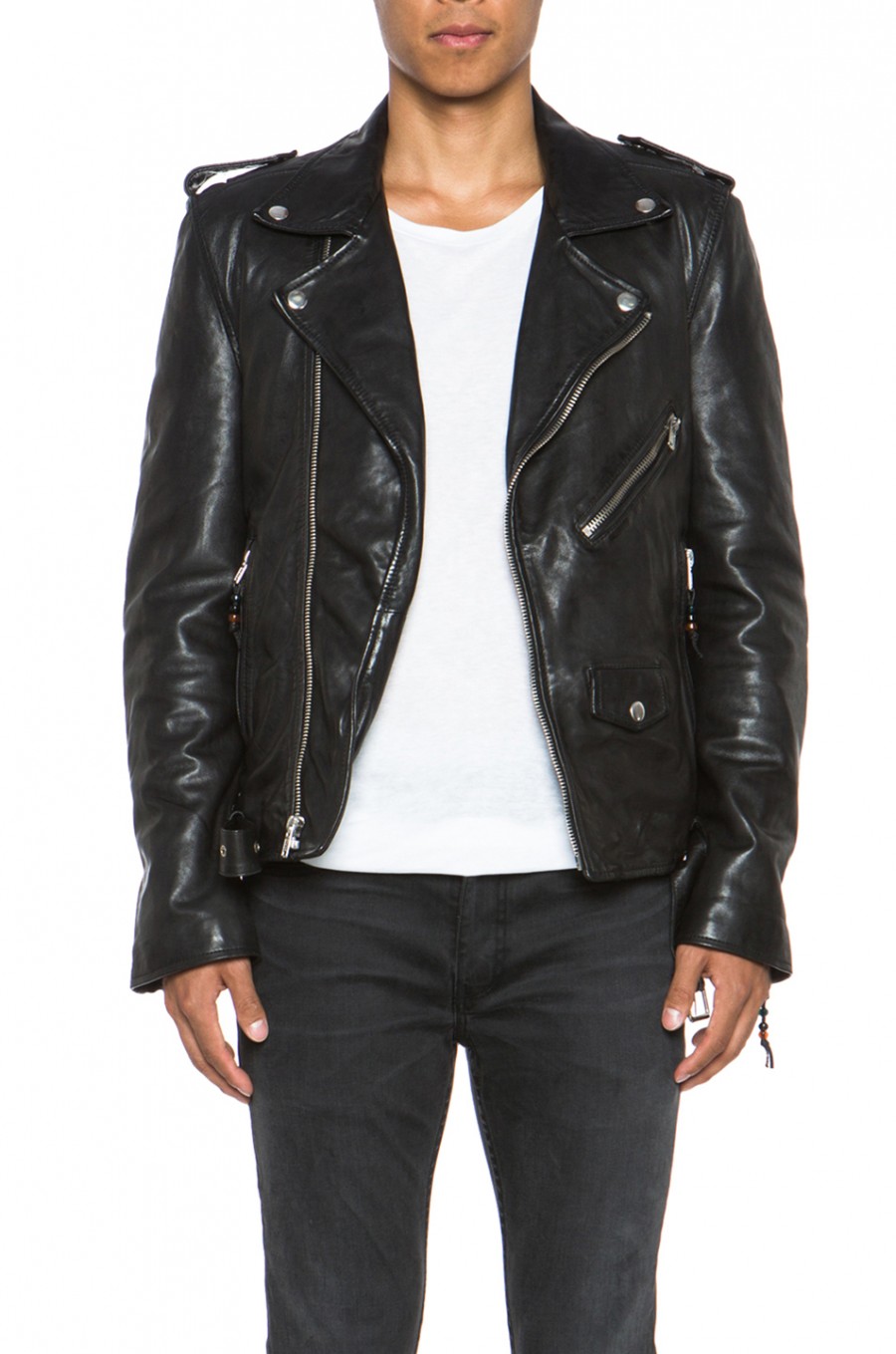 BLK DNM leather motorcycle jacket