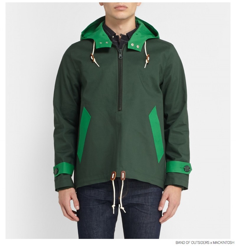 Band of outsiders mackintosh bonded cotton pullover jacket 001