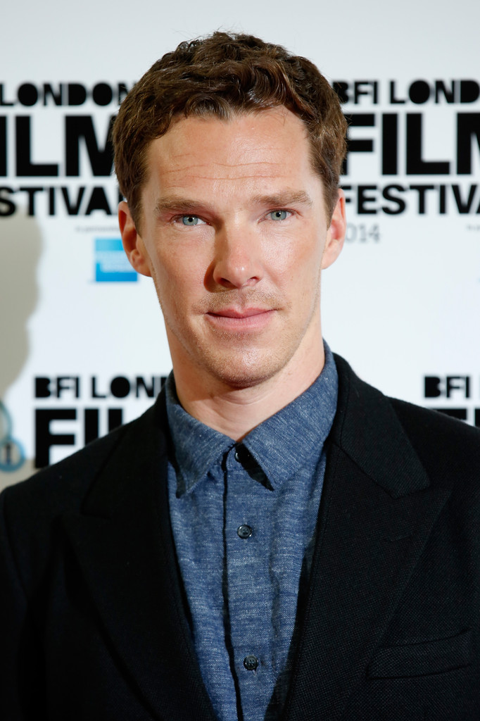 Benedict Cumberbatch attends 'The Imitation Game' photocall during the 58th London Film Festival on October 8th. For the occasion, Cumberbatch played it casual in a smart sports jacket with a blue button-down and gray trousers.