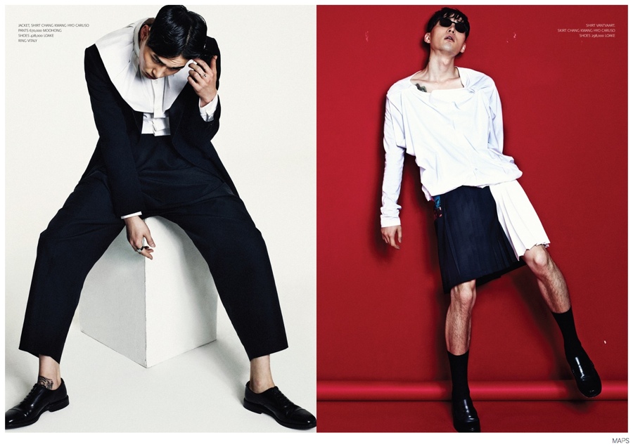 Noma Han Makes Black & White Fashion Statement for MAPS Magazine