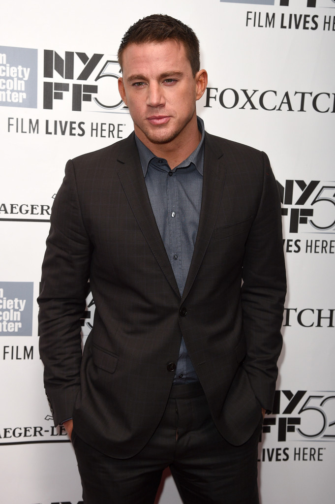 Channing Tatum stepped out on October 10, 2014 for the premiere of 'Foxcatcher' during the New York Film Festival. For the occasion, Tatum wore a tonal plaid suit, paired with a steel-blue dress shirt.