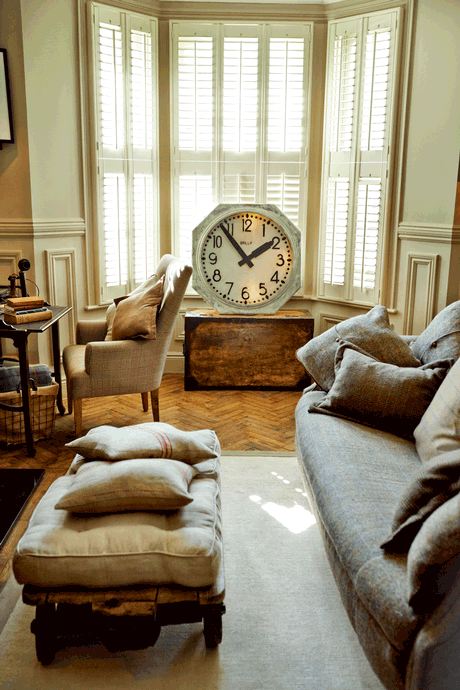 David Gandy's home is furnished with a collection of antiques and fabrics from Savile Row.