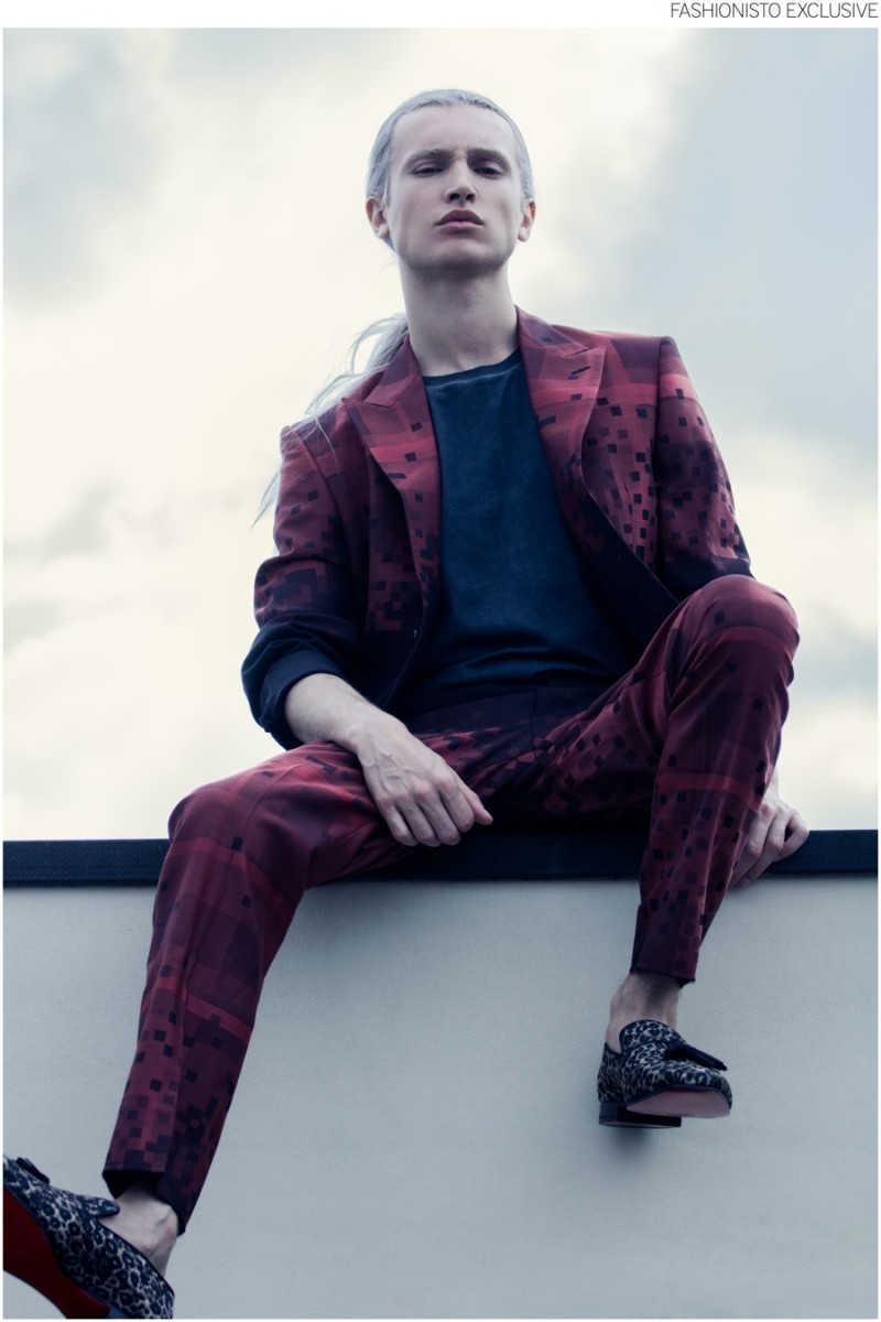 Jose wears suit Vivienne Westwood spring-summer 2015, t-shirt J.Lindeberg and shoes Christian Louboutin.