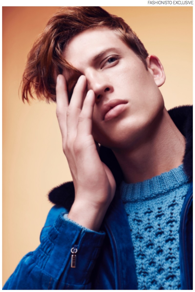 Marinus wears jacket Zilli and sweater Patrik Ervell.