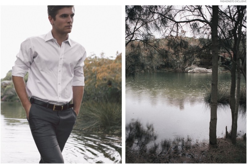 Sam Wines IMG Models Sydney wearing Zegna