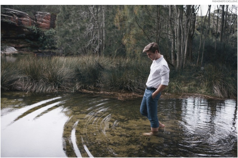 Sam Wines IMG Models Sydney wearing Zegna