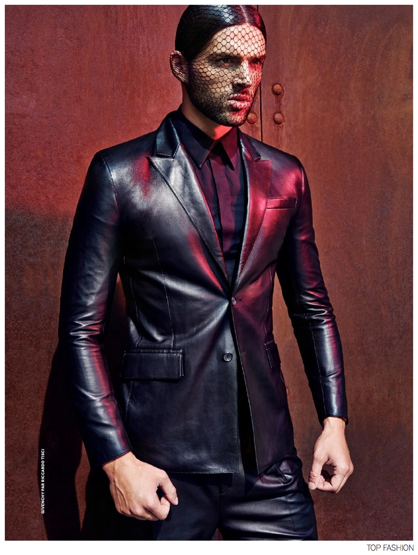 Frederik Muka Models Givenchy Fall 2014 for Top Fashion Magazine
