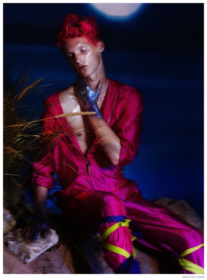The Moon: Valters Medenis & Charlie James Go Technicolor for GQ Style China