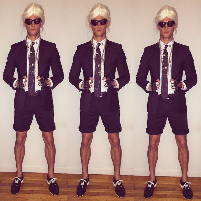 Garrett Neff channels the signature quirks of designer Karl Lagerfeld.