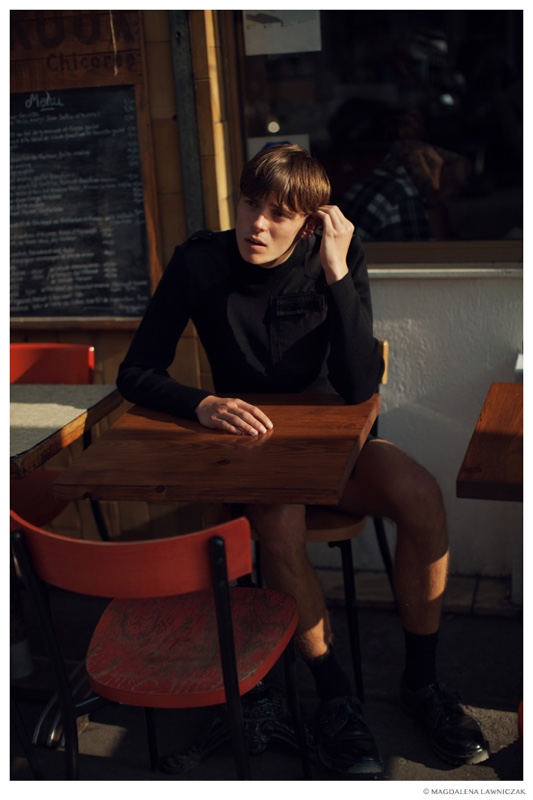 Fashion photographer Magdalena Lawniczak connects with M Management model Gustaaf Wassink in Paris for a relaxed but chic French outing.