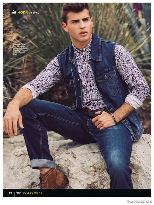 Humbert Clotet Sports Denim Fashions for FHM Collections