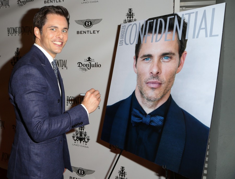 Celebrating his recent cover for Los Angeles Confidential's men's issue, actor James Marsden was on hand for an October 23rd event in Culver City, California. For the occasion, Marsden was all smiles in a navy double-breasted suit.