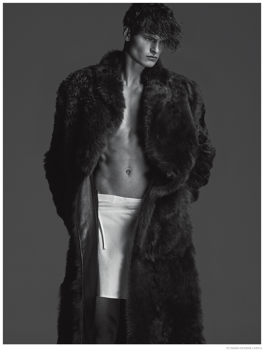 John Todd Dons Luxe Fall Furs for Numero Homme China Fashion Editorial