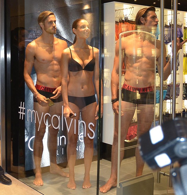 Jordan & Zac Stenmark Strip Down to Underwear for Calvin Klein Store Wi...