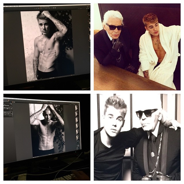 Justin Bieber Shares Look at Karl Lagerfeld Photo Shoot