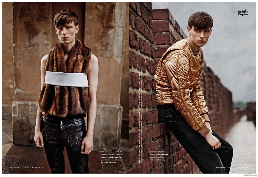 Laurie Harding Models Decadent Fashions for Esquire España